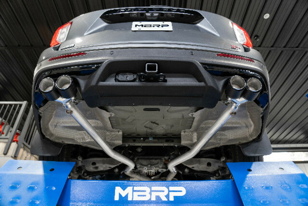 MBRP axle-back exhaust system fits 2020-2024 Ford Explorer dual rear exit Armor Pro Series T304 stainless steel S52033CF 2 inch inlet/outlet