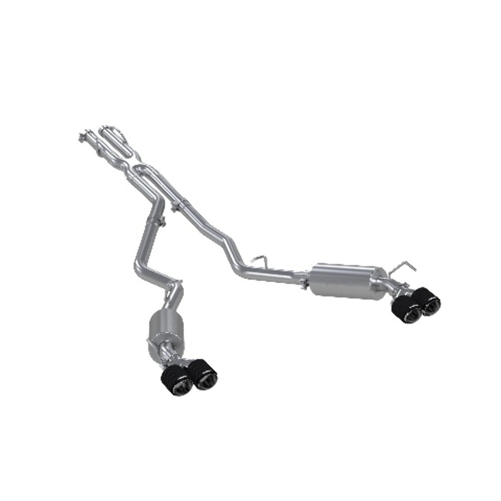 MBRP cat-back exhaust system fits 2020-2024 Ford Explorer dual rear exit Armor Pro Series T304 stainless steel S52053CF 5 inch inlet 2.5 inch outlet