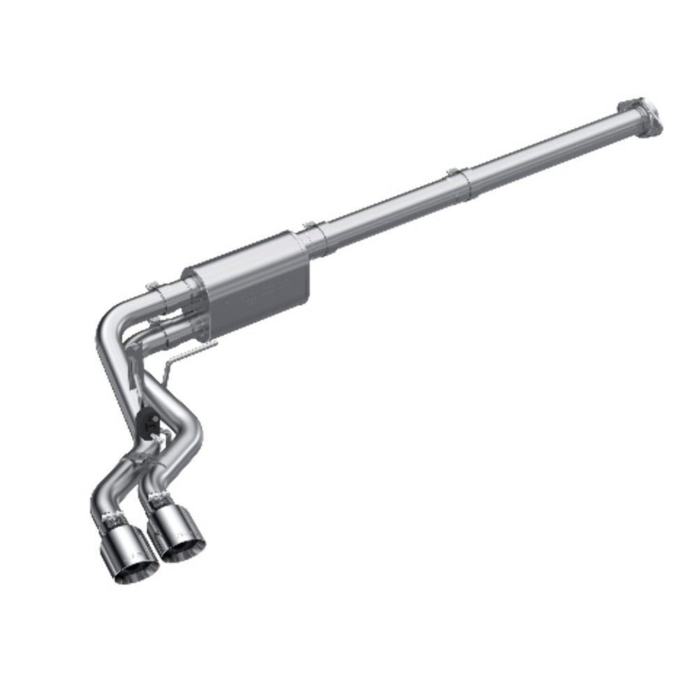 MBRP cat-back exhaust system fits 2021-2023 Ford F-150 Armor Pro Series T304 stainless steel S5217304 3 inch inlet 5 inch outlet