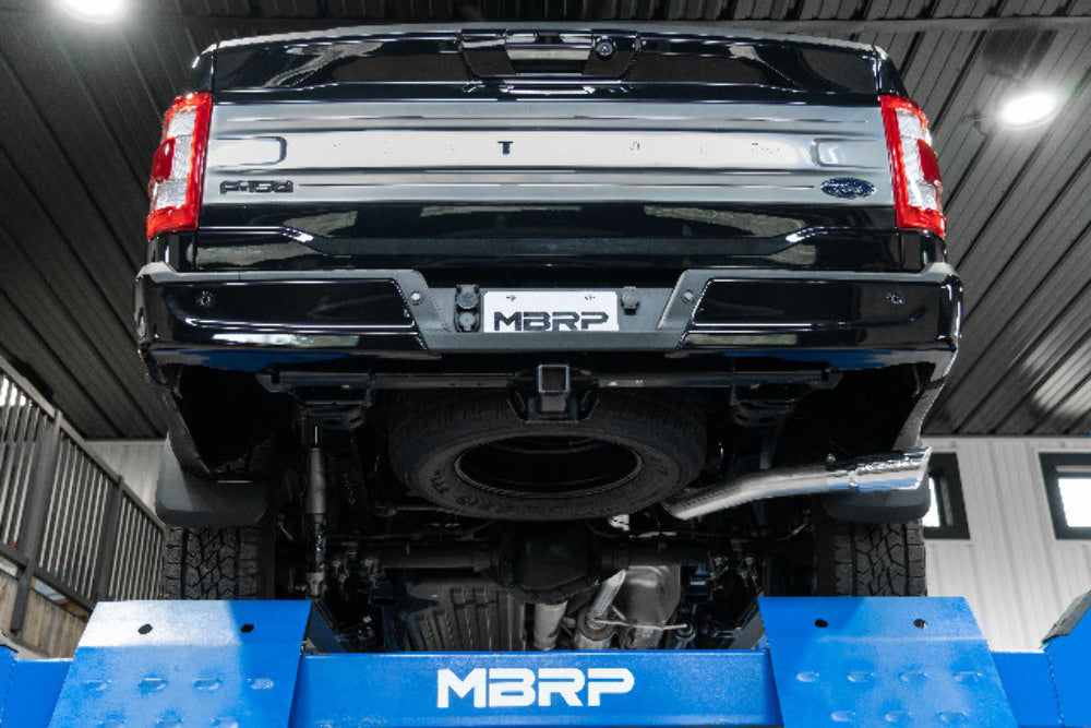 MBRP performance muffler fits 2021-2023 Ford F-150 single side exit Armor Pro Series T304 stainless steel S5221304 3 inch inlet/outlet