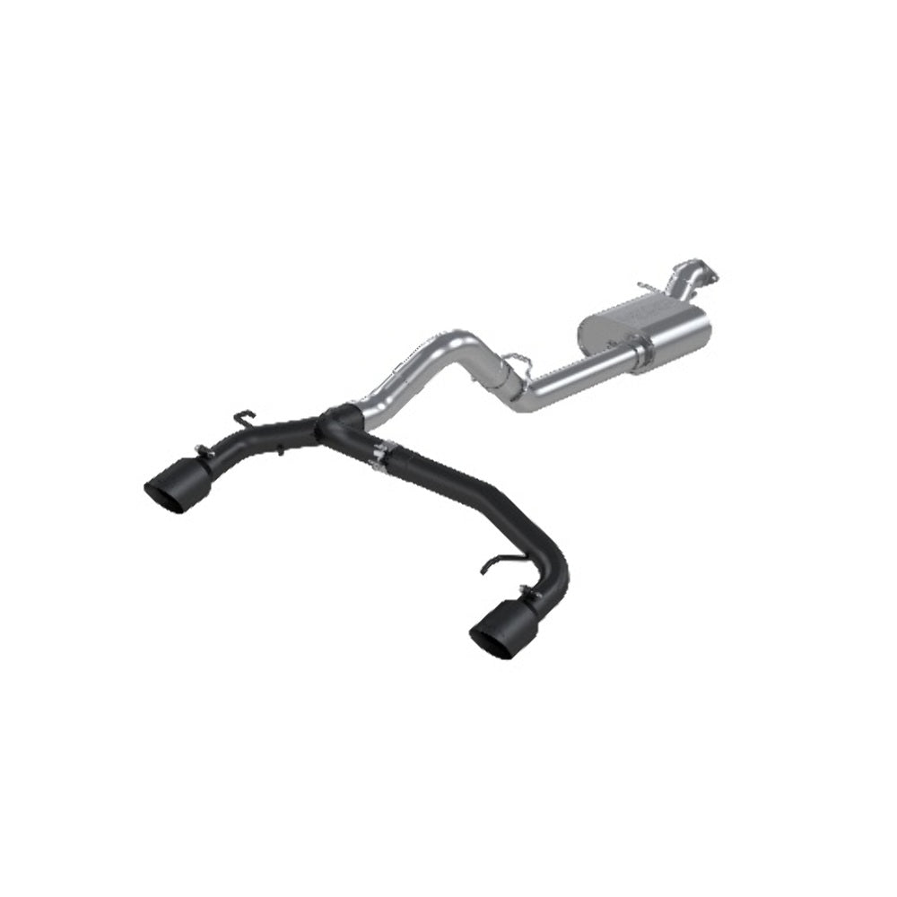 MBRP cat-back exhaust system fits 2021-2024 Ford Bronco dual split rear exit aluminized steel S5241BLK 2.5 inch inlet/outlet