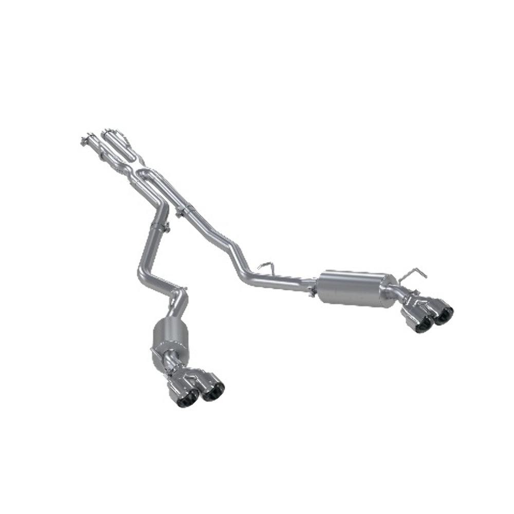 MBRP cat-back exhaust system fits 2021-2024 Ford Explorer dual rear exit aluminized steel S5205AL 5 inch inlet 2.5 inch outlet