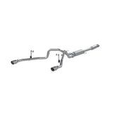 MBRP cat-back exhaust system fits 2021-2024 Ford F-150 dual side exit aluminized steel S5215AL 3 inch inlet 5 inch outlet