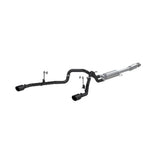 MBRP cat-back exhaust system fits 2021-2024 Ford F-150 dual side exit aluminized steel S5215BLK 3 inch inlet 5 inch outlet
