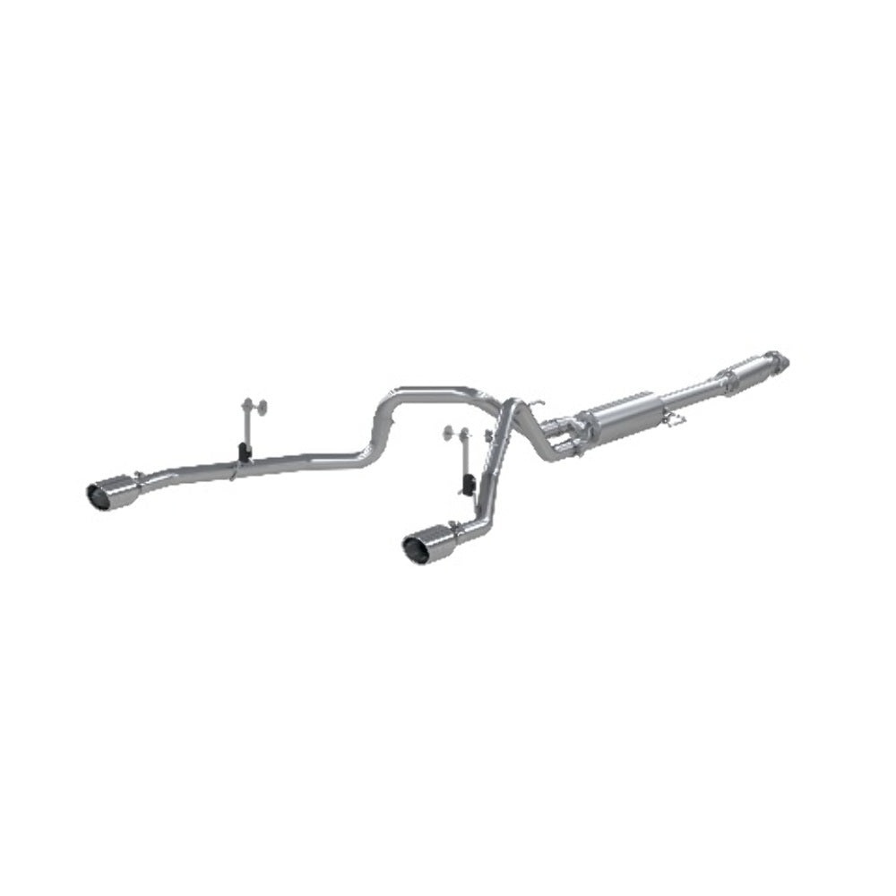 MBRP cat-back exhaust system fits 2021-2024 Ford F-150 dual side exit Armor Plus Series T409 stainless steel S5215409 3 inch inlet 5 inch outlet