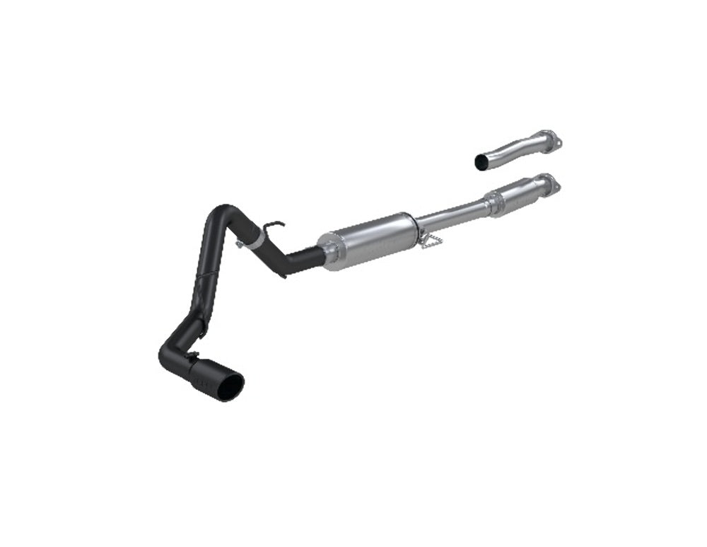 MBRP cat-back exhaust system fits 2021-2024 Ford F-150 single side exit aluminized steel S5211BLK 3 inch inlet/outlet