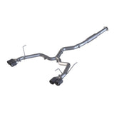 MBRP cat-back exhaust system fits Subaru WRX dual split rear exit Armor Pro Series T304 stainless steel carbon fiber tip S48023CF