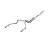 MBRP cat-back exhaust system fits 2022-2023 Chevy Silverado 1500 dual split rear exit Armor Pro Series T304 stainless steel S5006304 2.5 inch inlet/outlet
