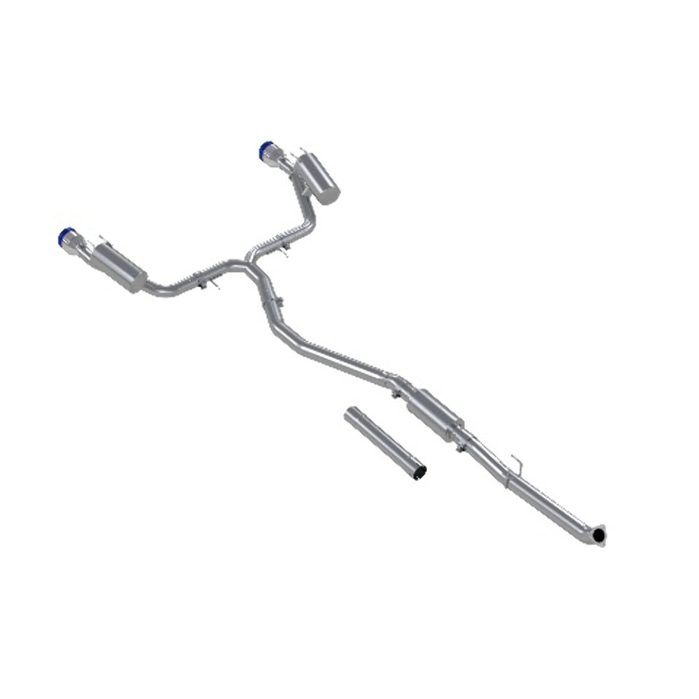 MBRP cat-back exhaust system dual split rear exit Armor Pro Series T304 stainless steel S49033BE 5 inch inlet 2.5 inch outlet