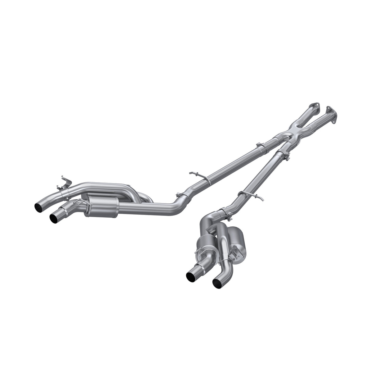 MBRP cat-back exhaust system fits Kia STI dual split rear exit Armor Pro Series T304 stainless steel S4708304 2.5 inch inlet/outlet