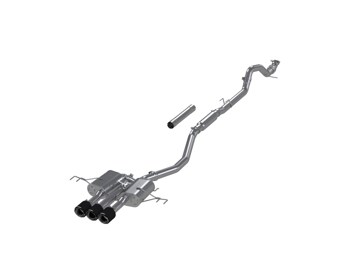 MBRP cat-back exhaust system Armor Pro Series T304 stainless steel carbon fiber tip S49043CF