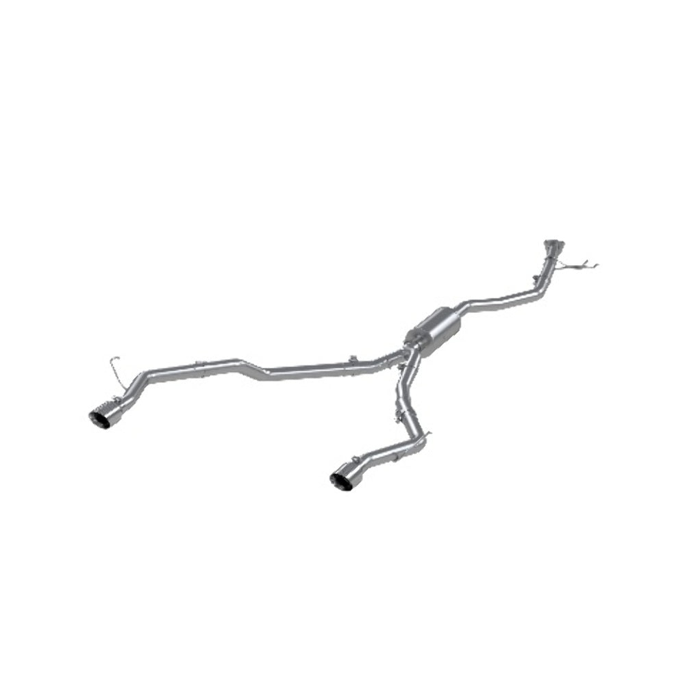 MBRP cat-back exhaust system dual split rear exit aluminized steel S5901AL 2 inch inlet/outlet