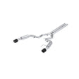 MBRP cat-back exhaust system fits Ford Mustang dual split rear exit Armor Pro Series T304 stainless steel carbon fiber tip S72533CF 4.5 inch inlet/outlet