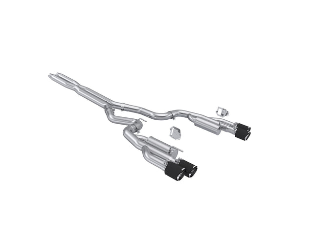 t Fits 2024 Mustang 3" Cat Back w/Quad 4" Carbon Fiber Tips Race Version-S72823CF MBRP Exhaust