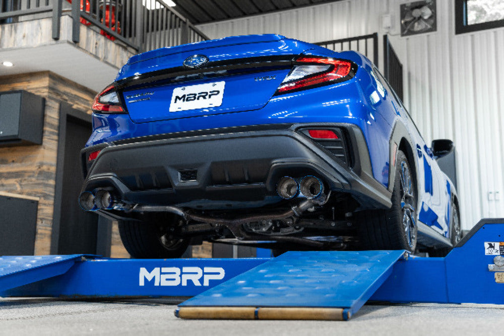 t Fits 22-24 Subaru WRX 2.5" Axle-Back Dual Split Rear T304 Quad CF Tip-S48103CF MBRP Exhaust