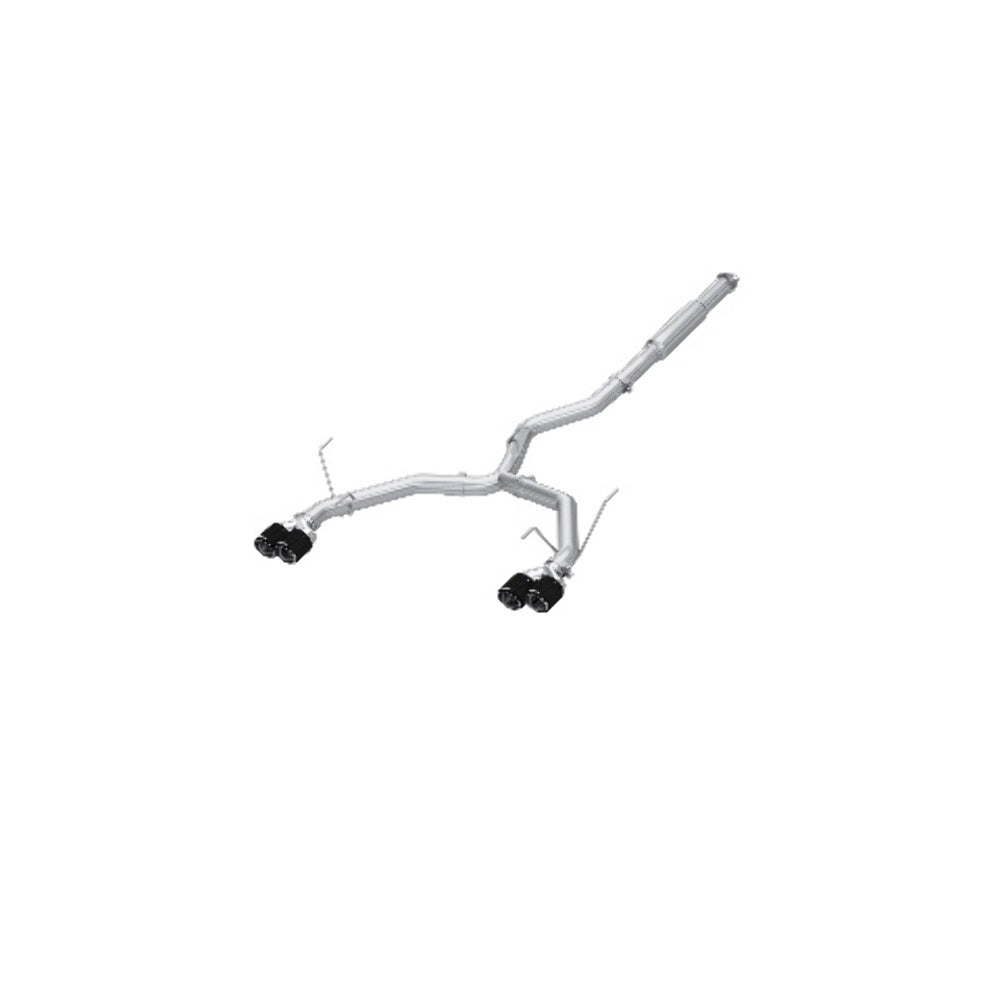 MBRP cat-back exhaust system fits Subaru WRX dual split rear exit Armor Pro Series T304 stainless steel carbon fiber tip S48083CF