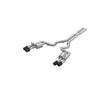 MBRP cat-back exhaust system fits Ford Mustang Armor Pro Series T304 stainless steel carbon fiber tip S72553CF