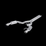 MBRP performance muffler fits Ford Mustang dual split rear exit aluminized steel S7251AL 4.5 inch inlet/outlet