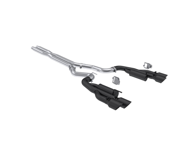 t Fits 24 Mustang 3" Cat Back w/Quad 4" Dual Wall Tips Race Version-Black-S7282BLK MBRP Exhaust