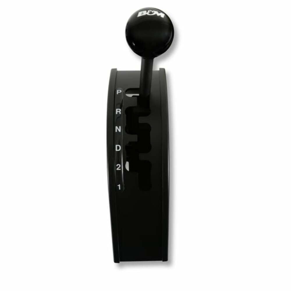 Fits 3- And 4-Speed Chrysler/Ford Auto Trans-Rear-Exit Cable-Forward Shift stainless steel black