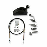 Fits 3- And 4-Speed Chrysler/Ford Auto Trans-Rear-Exit Cable-Forward Shift stainless steel black