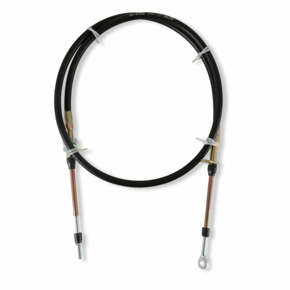 Fits 3- And 4-Speed Chrysler/Ford Auto Trans-Rear-Exit Cable-Forward Shift stainless steel black