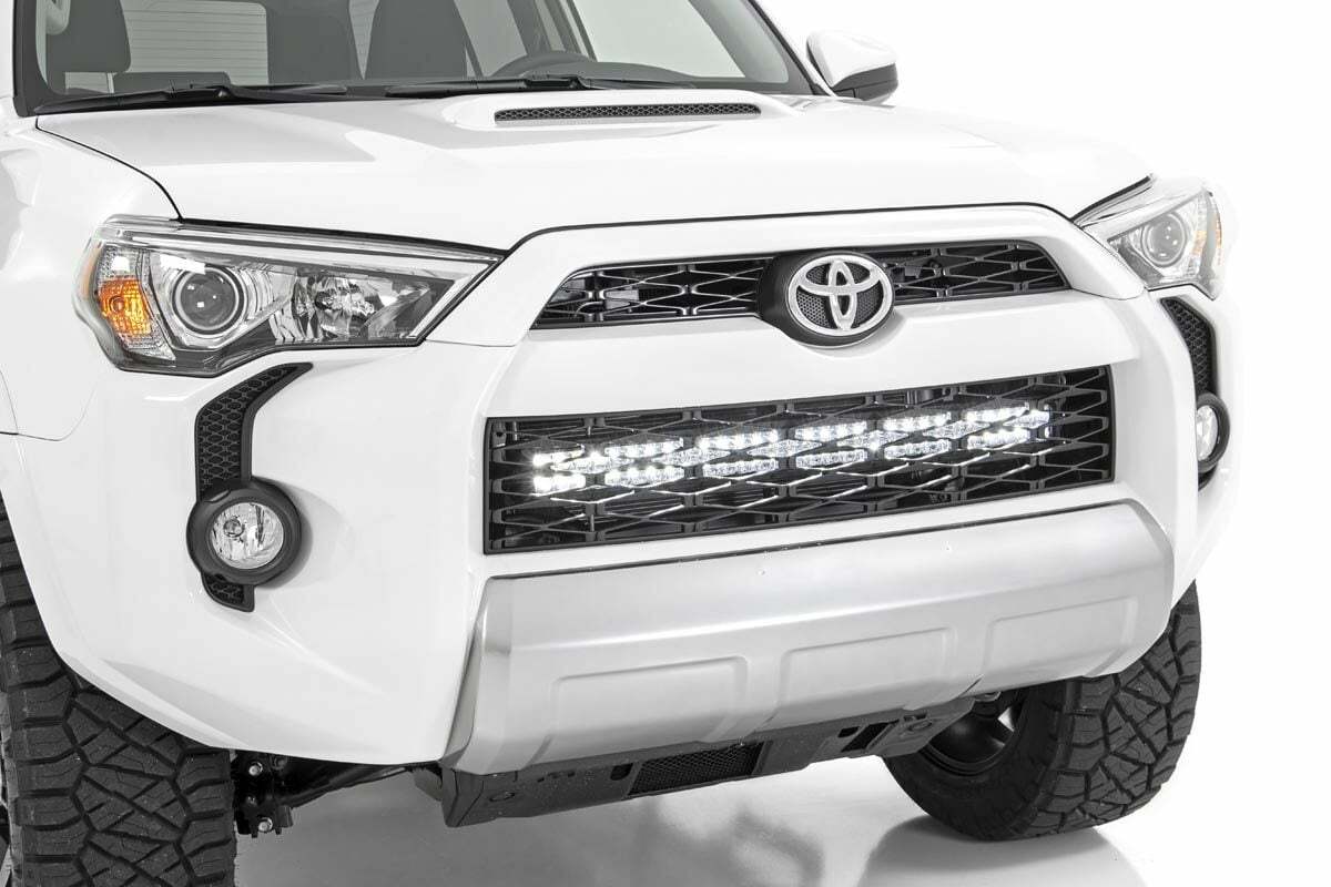 Fits 4Runner(14-20) LED Light Bumper Mount 30" Black Dual Row White DRL 70787