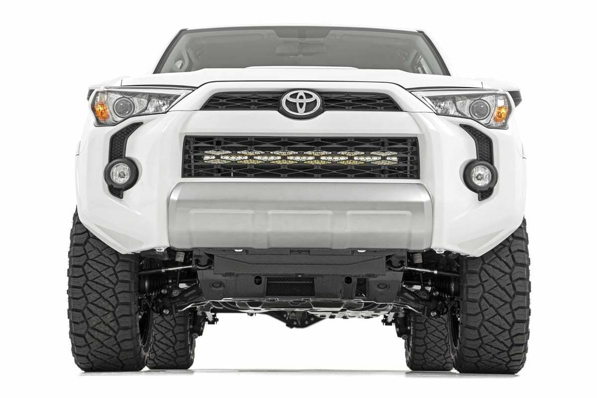 Fits 4Runner(14-20) LED Light Bumper Mount 30" Black Dual Row White DRL 70787