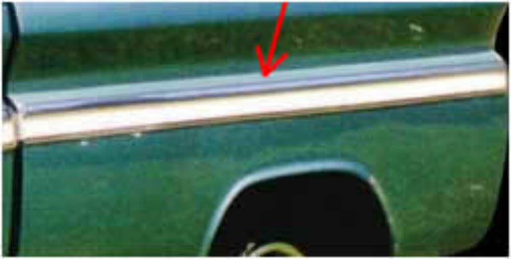 62-66 C10 Panel Bedside Molding-Lower-Fleetside-Longbed-Left/Right FSM0950