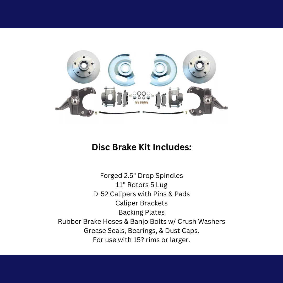 63-70 C-10 5 Lug Rotor 2.5" Drop Disc Brake Conversion Wheel Kit DBK6370D-5 Brakes C10 MBM