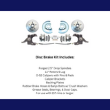63-70 C-10 5 Lug Rotor 2.5" Drop Disc Brake Conversion Wheel Kit DBK6370D-5 Brakes C10 MBM