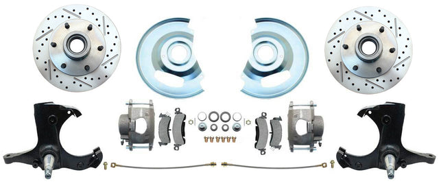 63-70 C-10 6 Lug D/S Rotor Stock Height Disc Conversion Wheel Kit DBK6370LX Brakes C10 MBM