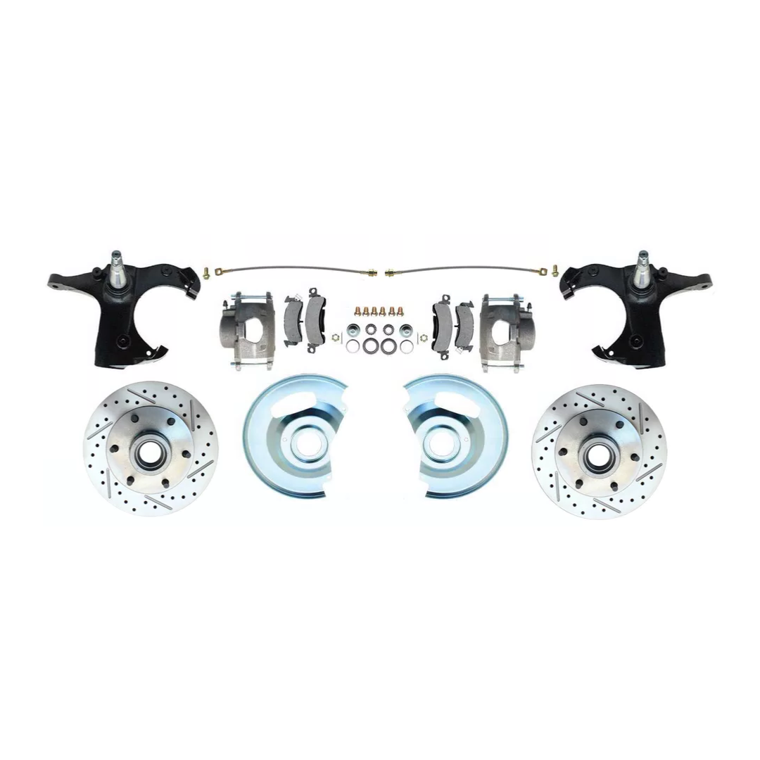 63-70 C-10 6 Lug D/S Rotor Stock Height Disc Conversion Wheel Kit DBK6370LX Brakes C10 MBM