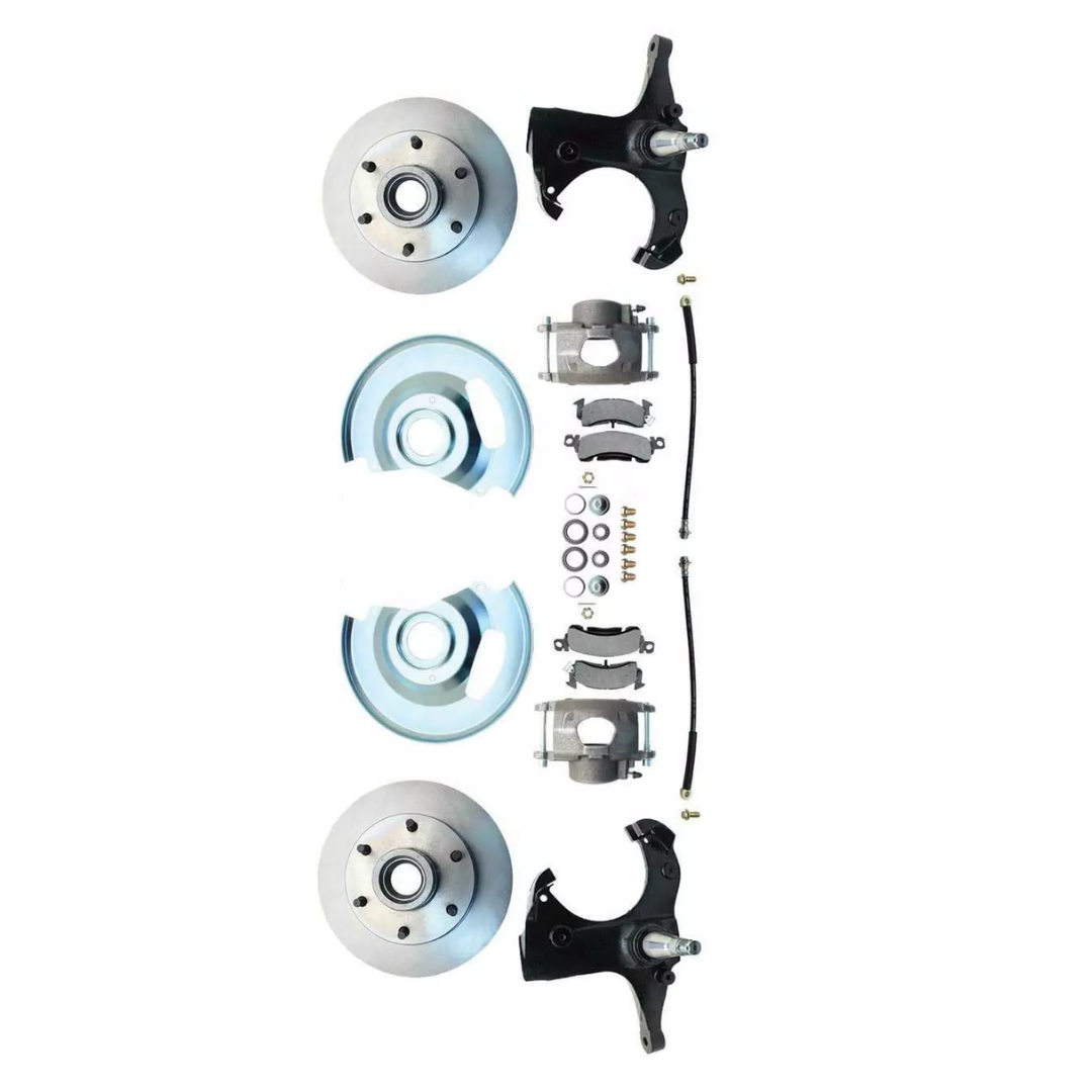 t Fits 63-70 C-10 6 Lug Rotor Stock Height Disc Brake Conversion Wheel Kit DBK6370 MBM Brakes