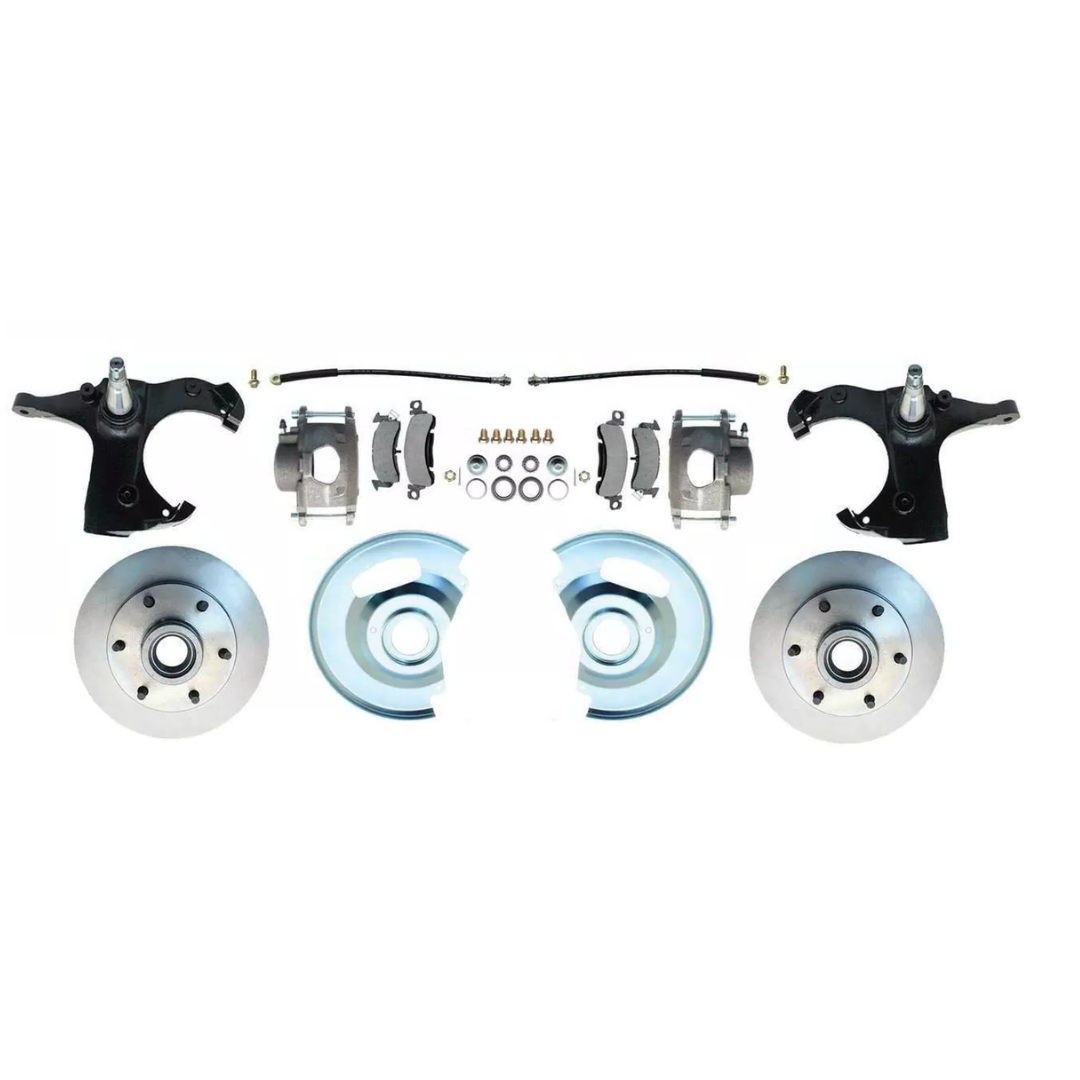 t Fits 63-70 C-10 6 Lug Rotor Stock Height Disc Brake Conversion Wheel Kit DBK6370 MBM Brakes