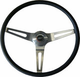 67-72 C/K Series Truck Comfort Grip Steering Wheel-Silver/Black stainless steel C6068-67