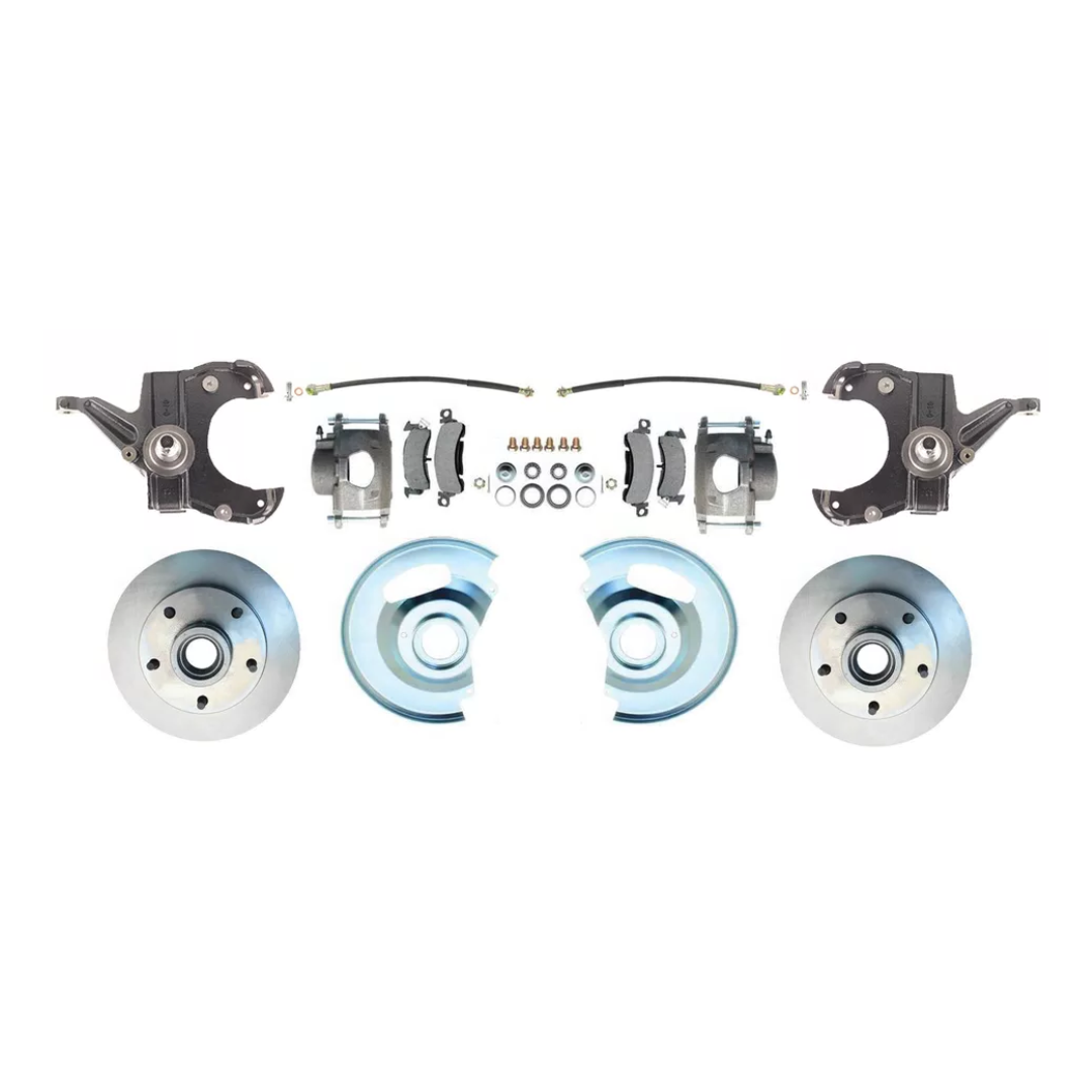 t Fits 73-87 C-10 5 Lug Rotor, 2.5" Drop Disc Brake Conversion Wheel Kit DBK7387D MBM Brakes