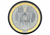 78-80 C10 Euro Crystal Headlight-7" w/ Led Aux Light-Halo EHL80HLAMBER