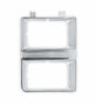 81-82 C/K Series Pickup Headlight Bezel-Dual Rectangle-Rh 04-330 chrome