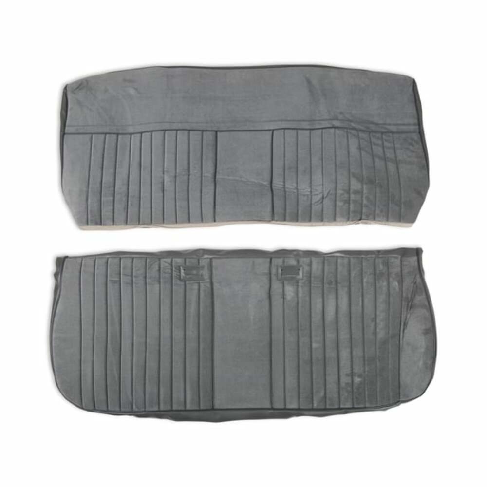 81-87 C/K Series Pickup Seat Upholstery-Deluxe Pleat-Grey/Charcoal 05-324