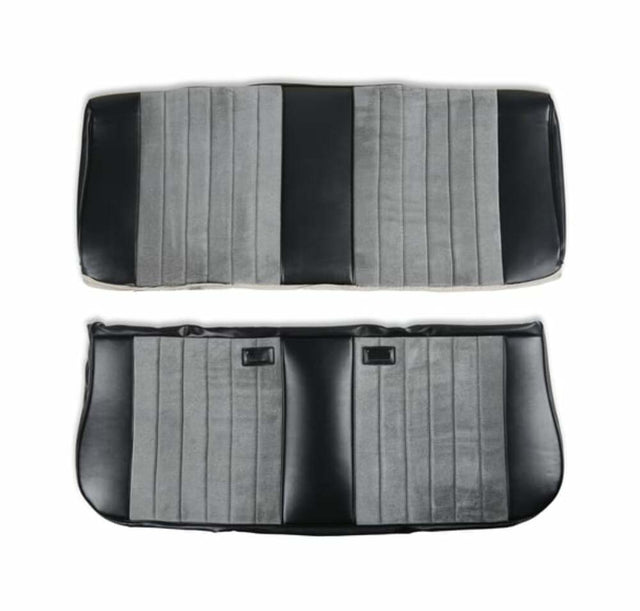 81-87 C/K Series Pickup Seat Upholstery-Standard Pleat-Black/Silver 05-310