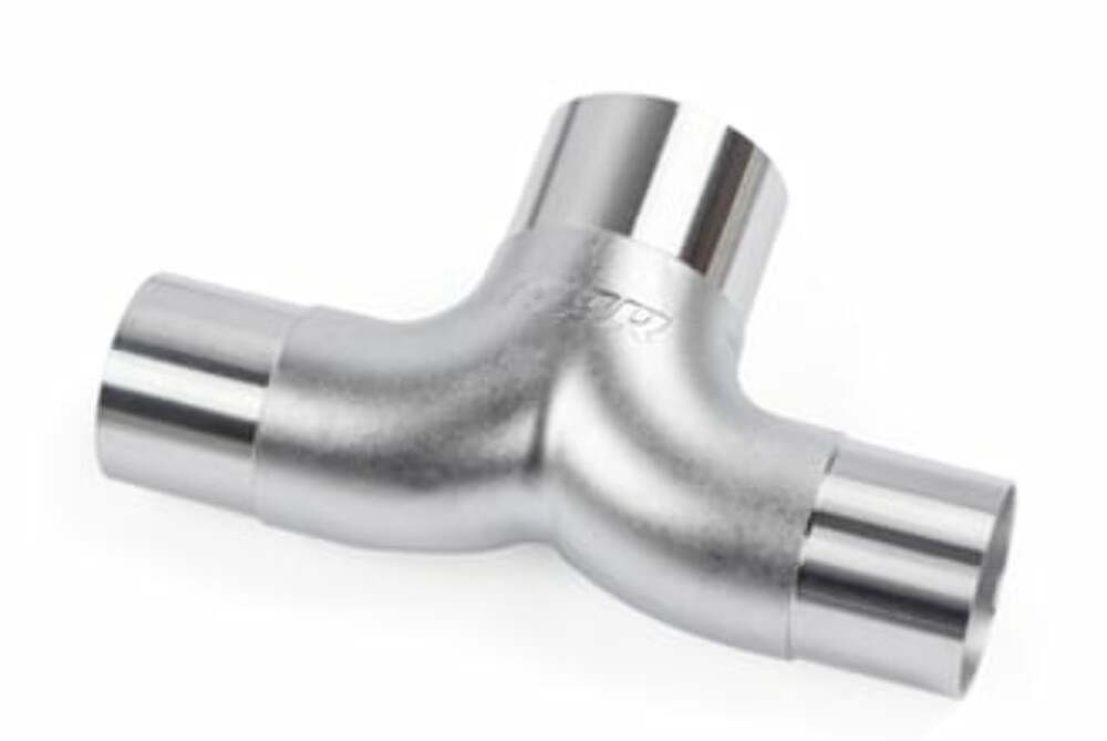 Fits Cast Stainless Steel T Splitter - 76mm (3") Dual 63.5mm (2.5") stainless steel polished