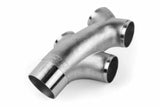 Fits Cast Stainless Steel Double Y Splitter-76mm(3")Quad 63.5mm (2.5") stainless steel polished