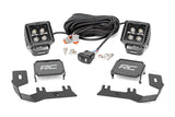 Fits Chevy 1500(14-18 &Classic) LED Ditch Light 2in Black Pair White DRL 71054