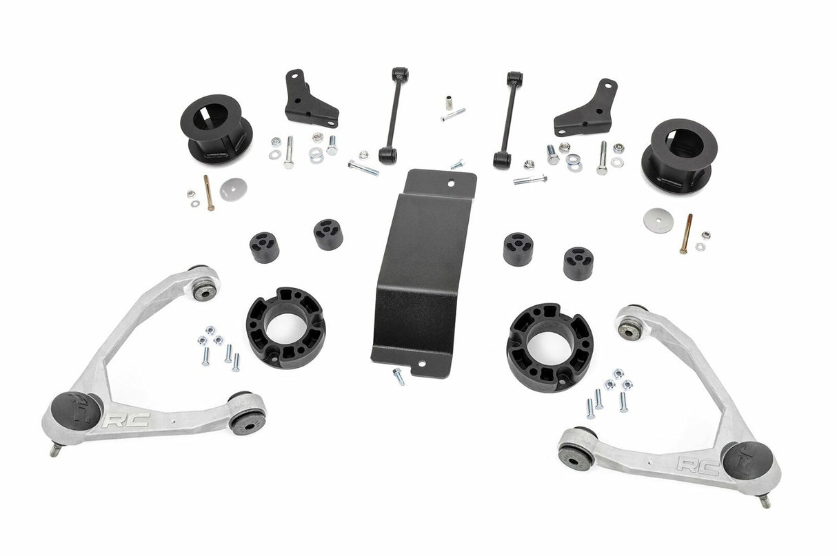 Fits Chevy Avalanche 2WD/4WD (2007-2013) 3.5 Inch Lift Kit; Forged UCA; 20601RED