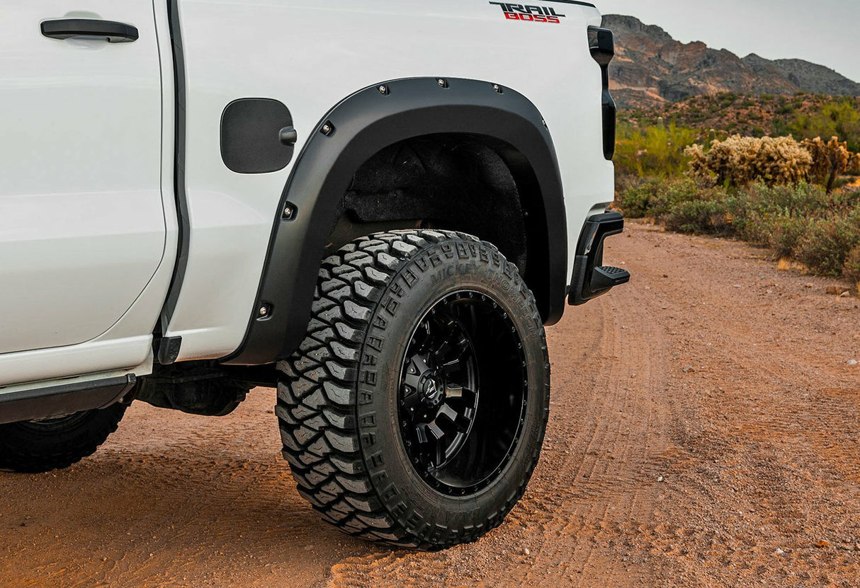 Fits Chevy Silverado 1500(2022-24) Pocket Fender Flares G7C Red Hot F-C12211-G7C