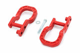 Fits Chevy Silverado 1500 2&4WD (2014-2018 & Classic) Tow Hooks Forged Red RS134