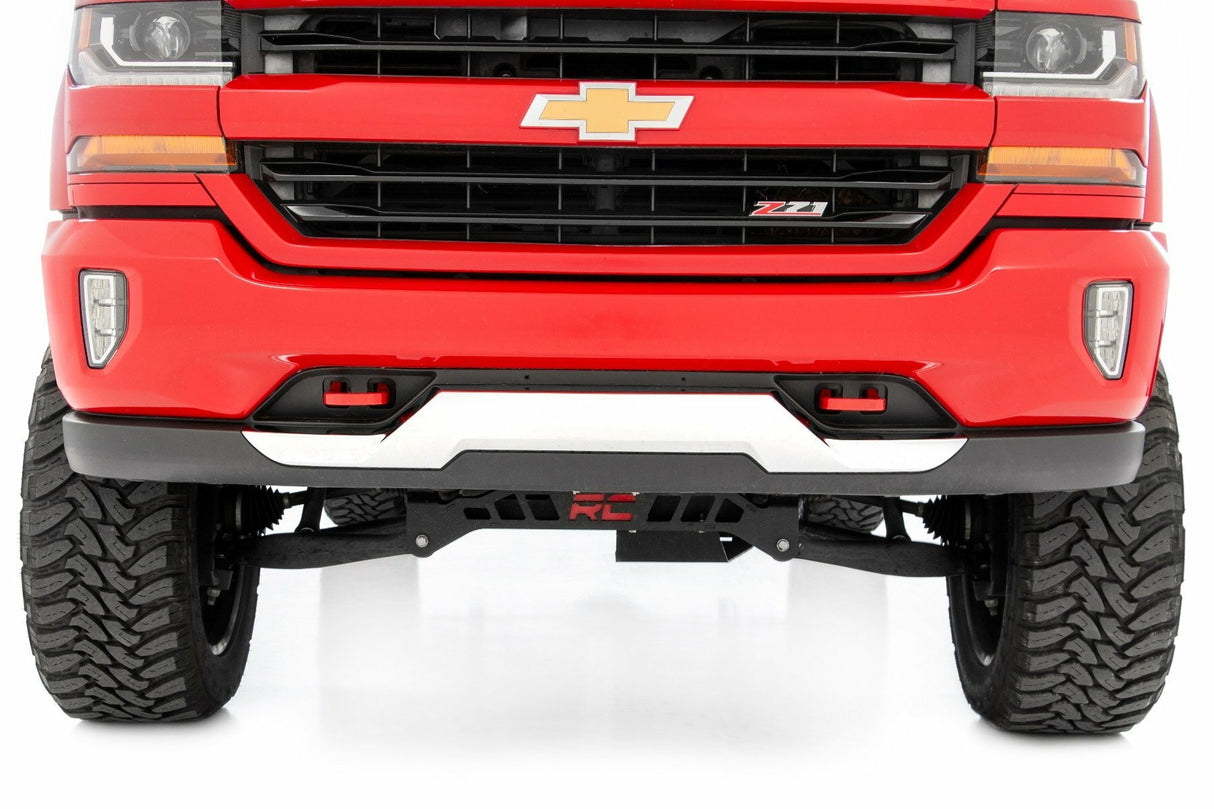 Fits Chevy Silverado 1500 2&4WD (2014-2018 & Classic) Tow Hooks Forged Red RS134