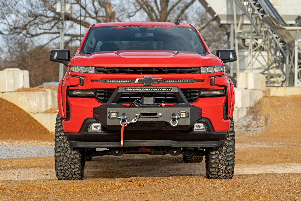 Fits Chevy Silverado 1500 2WD/4WD (2019-2022) EXO Winch Mount Kit; 10765