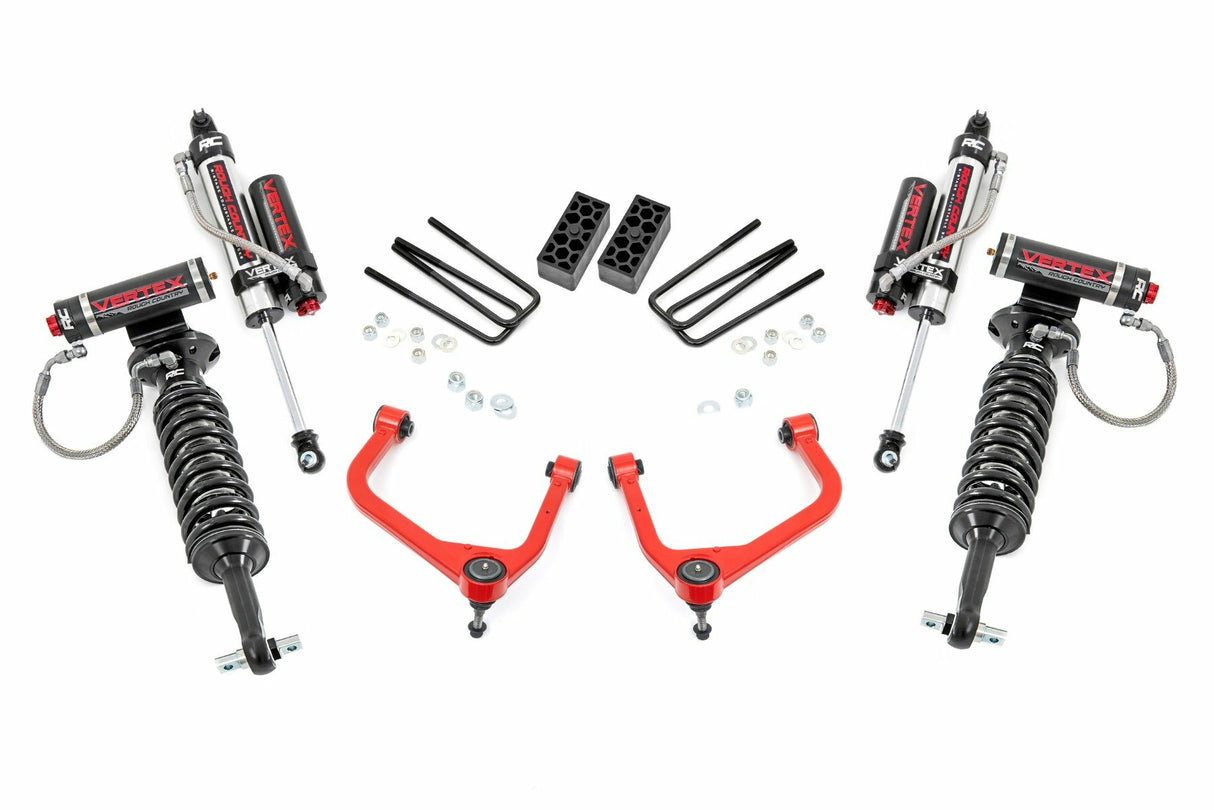 Fits Chevy Silverado 1500 2WD/4WD (2019-2024) 3.5" Lift Kit; Vertex; 29550RED